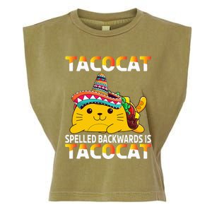 Tacocat Spelled Backward Is Tacocat Mexican party Garment-Dyed Women's Muscle Tee