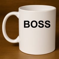 That Says Boss Text Costume Gift 11oz C Handle Ceramic Mug
