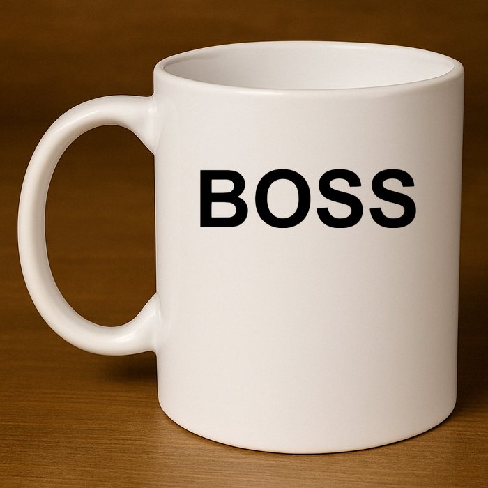 That Says Boss Text Costume Gift 11oz C Handle Ceramic Mug