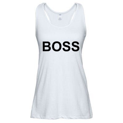 That Says Boss Text Costume Gift Ladies Essential Flowy Tank