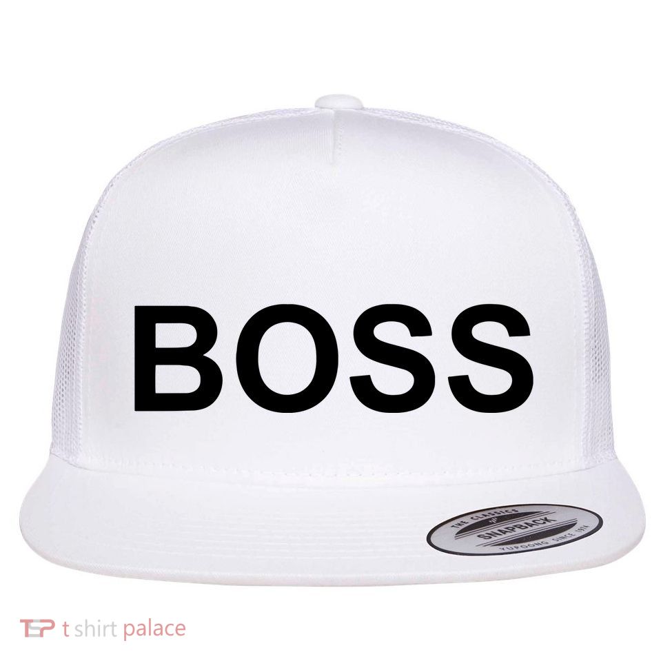 That Says Boss Text Costume Gift Flatbill Hat