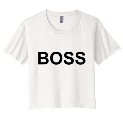 That Says Boss Text Costume Gift Crop Top