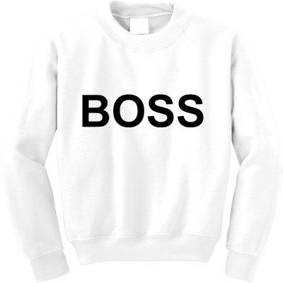 That Says Boss Text Costume Gift Kids Sweatshirt