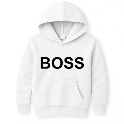 That Says Boss Text Costume Gift Kids Hoodie