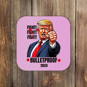 Trump Shot Bulletproof Bloody Ear Bleeding Butler Pa Trump Coaster