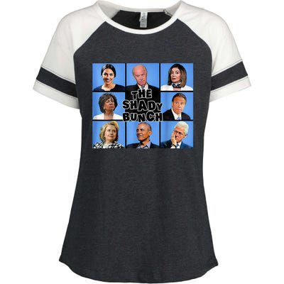 The Shady Bunch Funny Past Presidents Enza Ladies Jersey Colorblock Tee