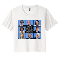 The Shady Bunch Funny Past Presidents Women's Crop Top Tee