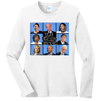 The Shady Bunch Funny Past Presidents Ladies Long Sleeve Shirt