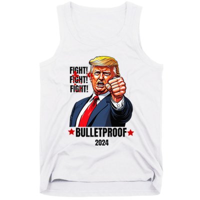 Trump Shot Bulletproof Bloody Ear Bleeding Butler Pa Trump Tank Top