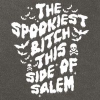 The Spookiest Bitch This Side Of Salem Halloween Cotton Canvas Backpack