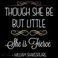 Though She Be But Little She Is Fierce Shakespeare Gift Bucket Hat