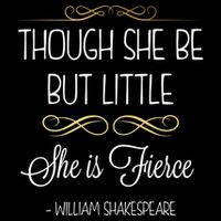 Though She Be But Little She Is Fierce Shakespeare Gift Cooling Performance Long Sleeve Crew