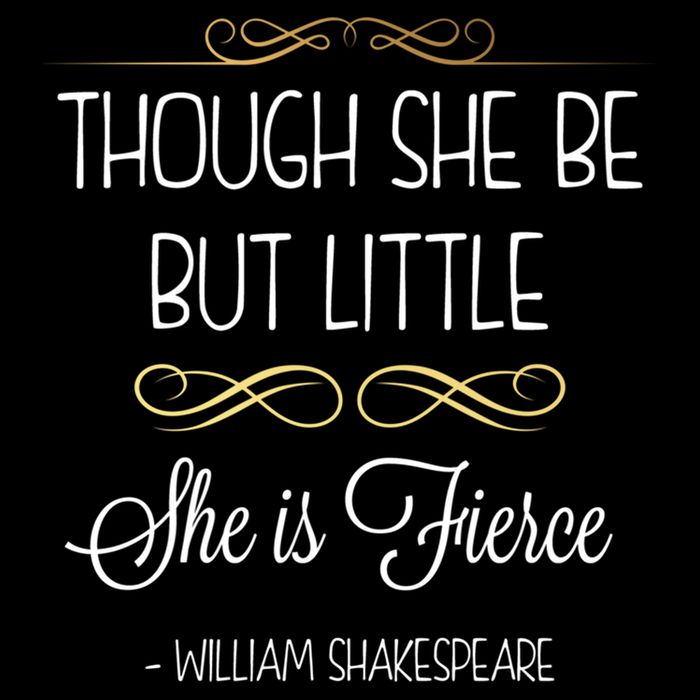 Though She Be But Little She Is Fierce Shakespeare Gift Cooling Performance Long Sleeve Crew