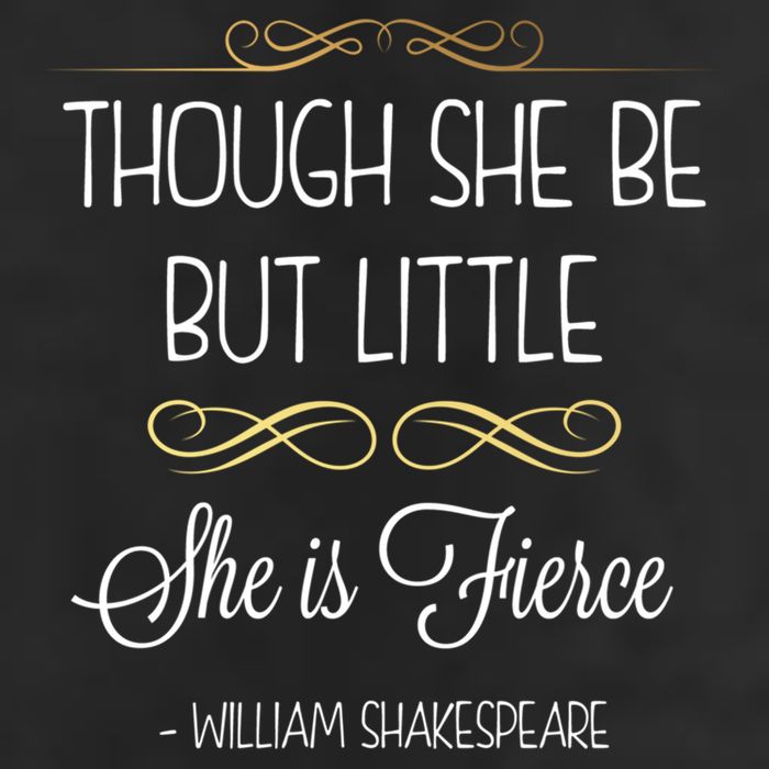 Though She Be But Little She Is Fierce Shakespeare Gift Golf Towel