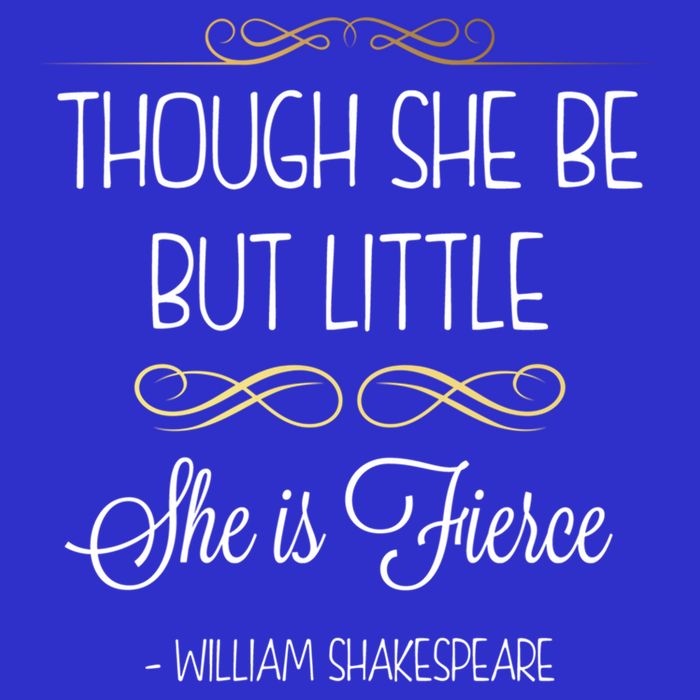 Though She Be But Little She Is Fierce Shakespeare Gift Apron