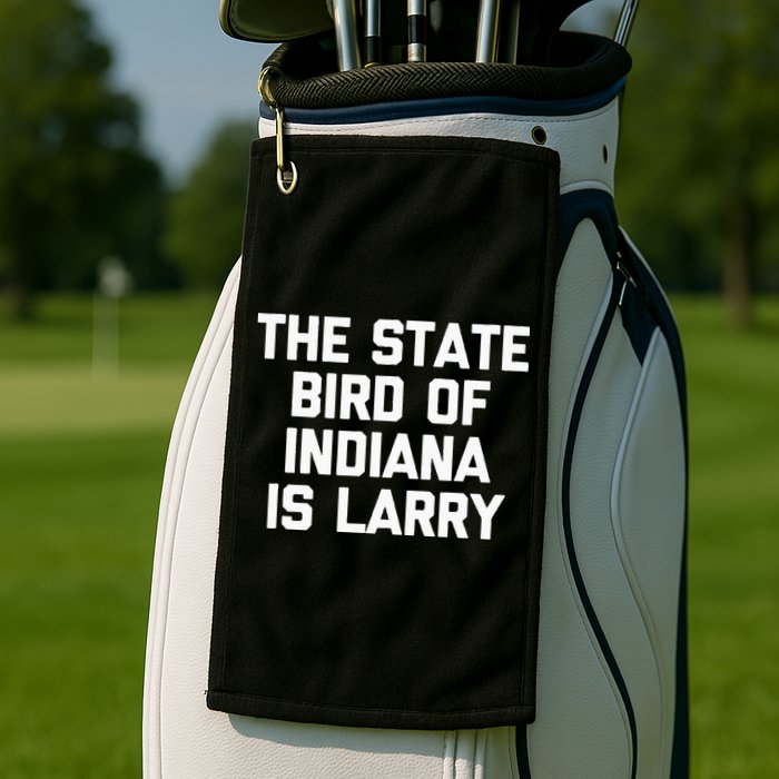 The State Bird Of Indiana Is Larry Funny Basketball Golf Towel