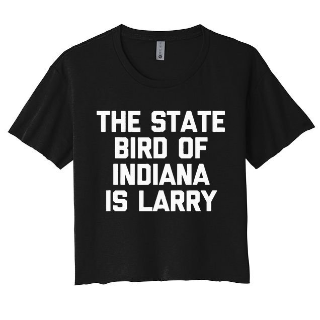 The State Bird Of Indiana Is Larry Funny Basketball Crop Top