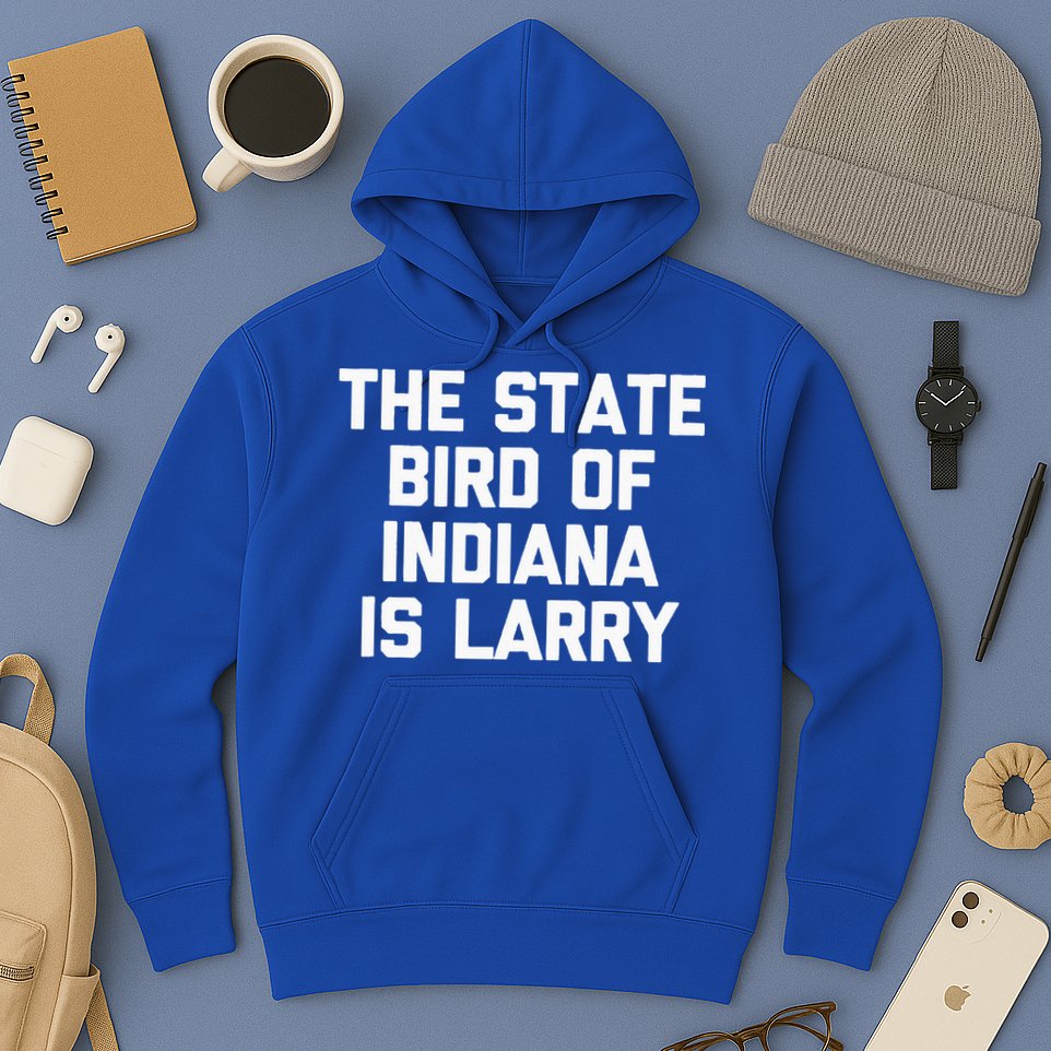 The State Bird Of Indiana Is Larry Funny Basketball Hoodie