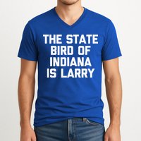 The State Bird Of Indiana Is Larry Funny Basketball V-Neck T-Shirt