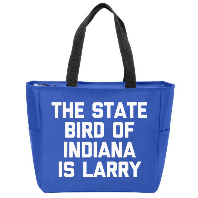The State Bird Of Indiana Is Larry Funny Basketball Zip Tote Bag