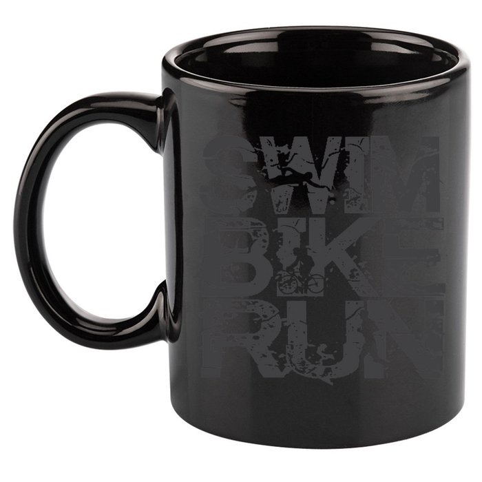 Triathlon Swim Bike Run Triathlete 11oz C Handle Ceramic Mug