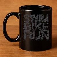 Triathlon Swim Bike Run Triathlete 11oz C Handle Ceramic Mug