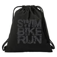 Triathlon Swim Bike Run Triathlete Drawstring Bag