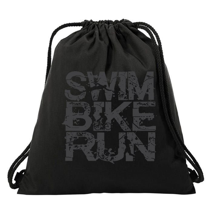 Triathlon Swim Bike Run Triathlete Drawstring Bag