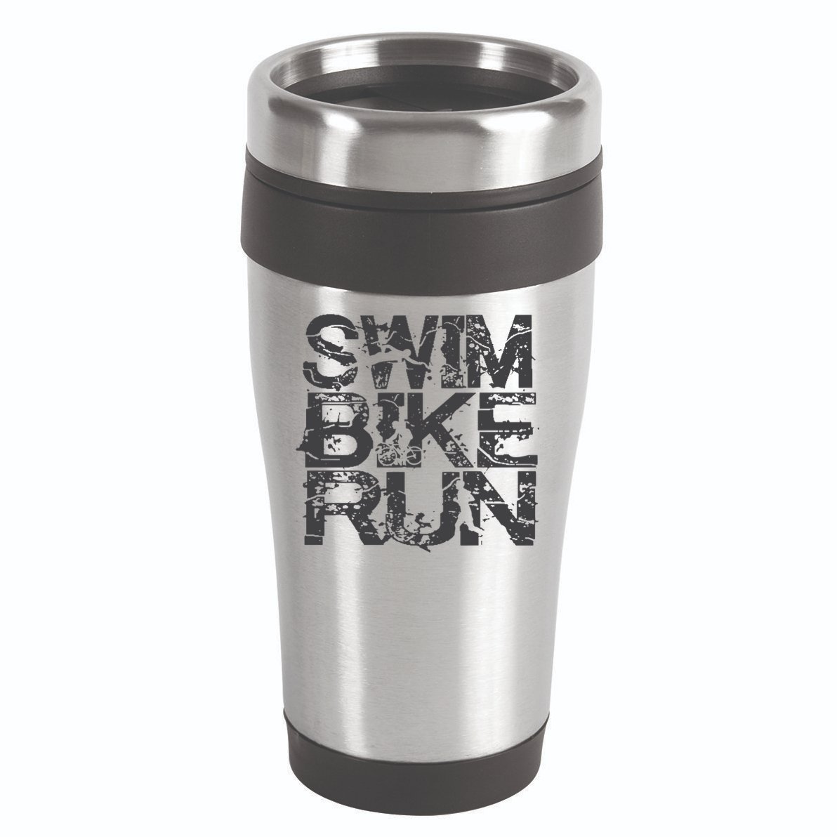 Triathlon Swim Bike Run Triathlete 16oz Travel Tumbler