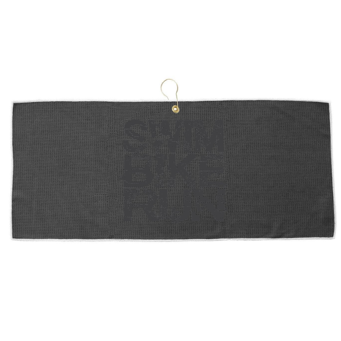 Triathlon Swim Bike Run Triathlete Large Microfiber Waffle Golf Towel