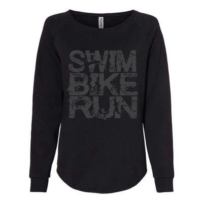 Triathlon Swim Bike Run Triathlete Womens California Wash Sweatshirt