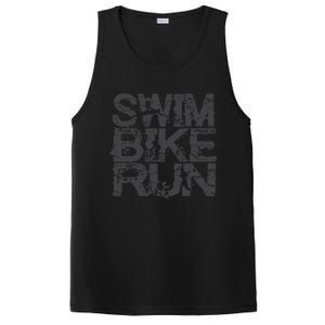 Triathlon Swim Bike Run Triathlete PosiCharge Competitor Tank