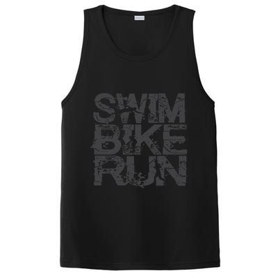 Triathlon Swim Bike Run Triathlete PosiCharge Competitor Tank