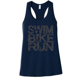 Triathlon Swim Bike Run Triathlete Women's Racerback Tank