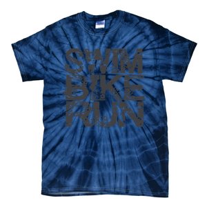 Triathlon Swim Bike Run Triathlete Tie-Dye T-Shirt