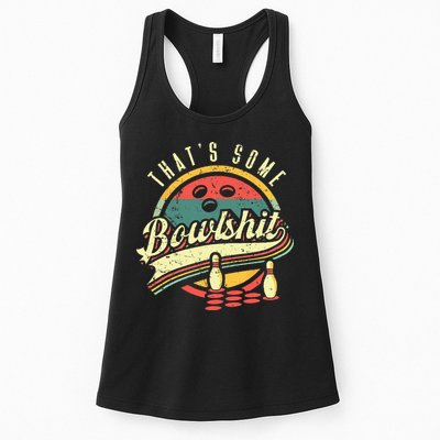 Thats Some Bowlshit Bowling Pun Bowler Womens Tank Top
