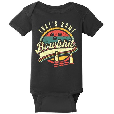 Thats Some Bowlshit Bowling Pun Bowler Baby Bodysuit