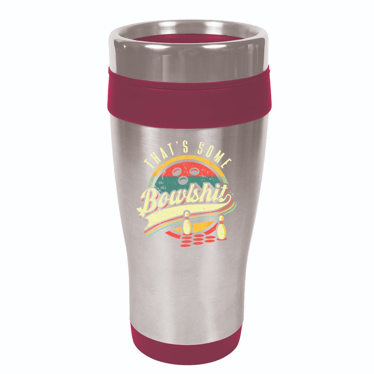 Thats Some Bowlshit Bowling Pun Bowler 16oz Travel Tumbler