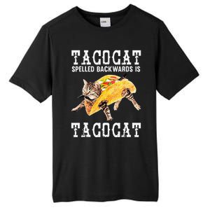 Tacocat Spelled Backward Is Taco Cat Funny Cinco De Mayo Tall Fusion ChromaSoft Performance T-Shirt