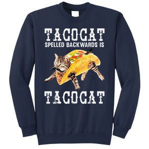 Tacocat Spelled Backward Is Taco Cat Funny Cinco De Mayo Sweatshirt