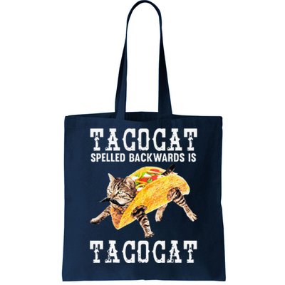 Tacocat Spelled Backward Is Taco Cat Funny Cinco De Mayo Tote Bag