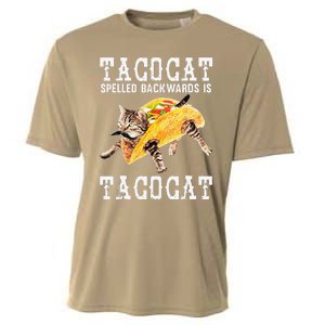 Tacocat Spelled Backward Is Taco Cat Funny Cinco De Mayo Cooling Performance Crew T-Shirt