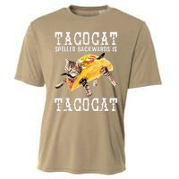 Tacocat Spelled Backward Is Taco Cat Funny Cinco De Mayo Cooling Performance Crew T-Shirt