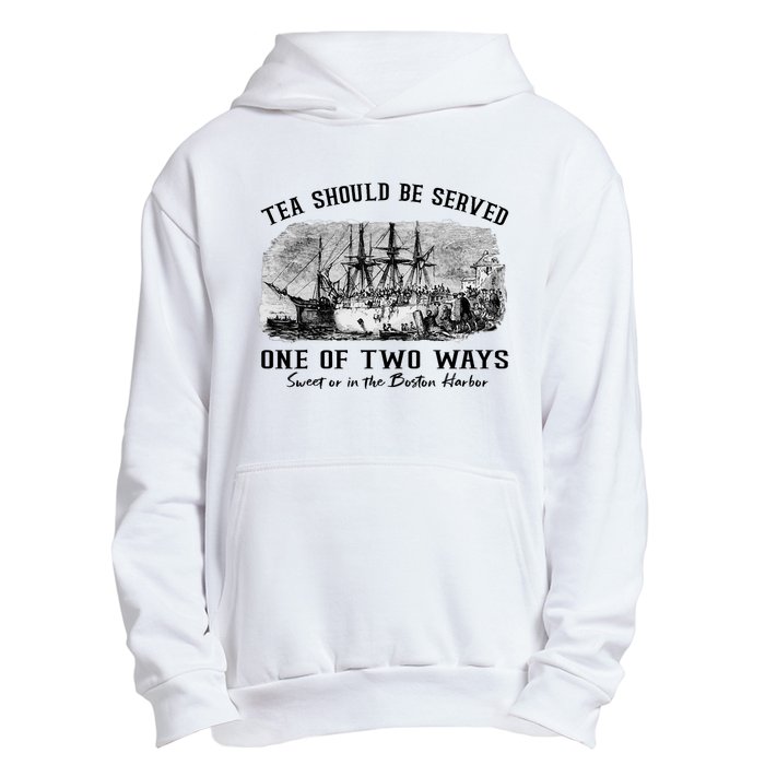 Tea Should Be Served One Of Two Ways Boston Party Urban Pullover Hoodie