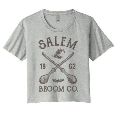 The Salem Broom Company Halloween Outfit Witch Gift Women's Crop Top Tee