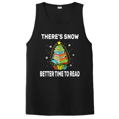 ThereS Snow Better Time To Read Funny Christmas Reader PosiCharge Competitor Tank