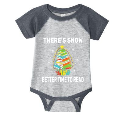 ThereS Snow Better Time To Read Funny Christmas Reader Infant Baby Jersey Bodysuit