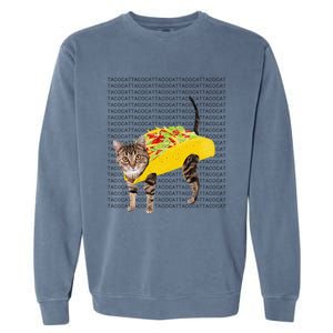 Tacocat Spelled Backwards Is Tacocat Funny Taco Cat Garment-Dyed Sweatshirt