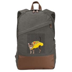 Tacocat Spelled Backwards Is Tacocat Funny Taco Cat Cotton Canvas Backpack