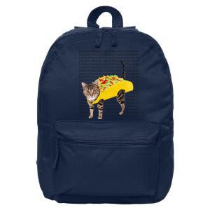 Tacocat Spelled Backwards Is Tacocat Funny Taco Cat 16 in Basic Backpack